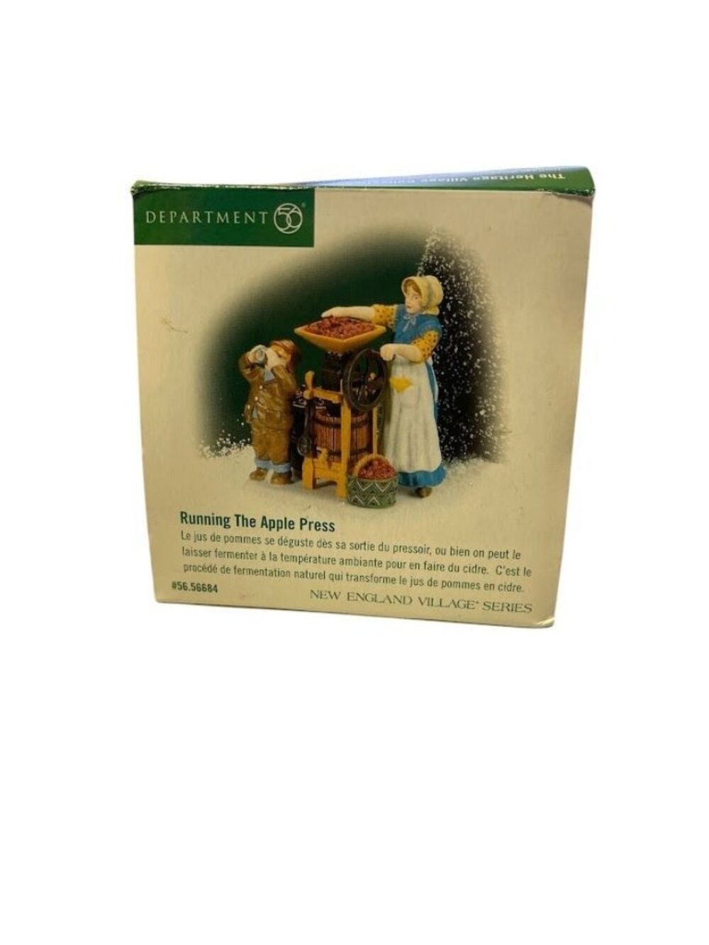 Department 56  New England Village Series "Running the Apple Press" - 2001